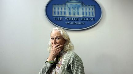 La com&eacute;dienne am&eacute;ricaine Glenn Close est re&ccedil;ue &agrave; la Maison Blanche &agrave; Washington (Etats-Unis) pour assister &agrave; une conf&eacute;rence sur la sant&eacute; mentale, le 3 juin 2013. (KEVIN LAMARQUE / REUTERS)