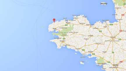 Deux jeunes ont été surpris dans leur voiture par la marée, le 28 septembre 2015, à Plouguerneau (Finistère). (GOOGLE MAPS)