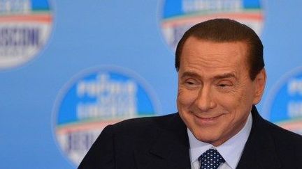 Silvio Berlusconi lors d'un meeting le 3 février 2013 à Milan. (AFP/Giuseppe Cacace)