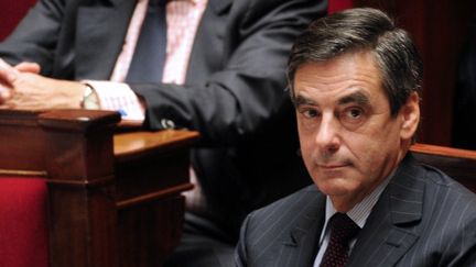 Le Premier ministre Fran&ccedil;ois Fillon &agrave; l'Assembl&eacute;e nationale (Paris) le 25 octobre 2011. (MEHDI FEDOUACH / AFP)