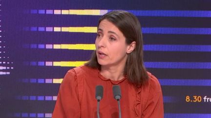 Sophie Binet, secrétaire générale de la CGT sur franceinfo, le 9 janvier 2024. (FRANCEINFO / RADIOFRANCE)