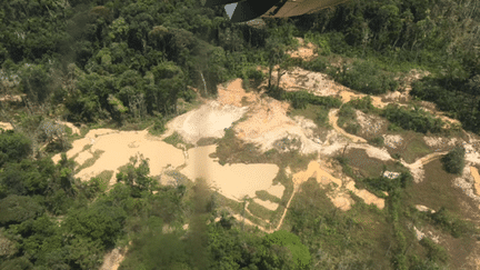 Un site d'orpaillage en Guyane (photo d'illustration). (NORDINE BENSMAIL / LA 1ERE)