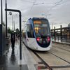 L'un des derniers tramways de la ligne 4 atteint son terminus en début de soirée (21h20) à Montfermeil (Seine-Saint-Denis), le 4 juillet 2023. (ZOE AUCAIGNE / FRANCEINFO)