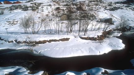 Cours d'eau au pied des Menuires, dans les Alpes du NOrd, en Savoie. (MAXPPP)