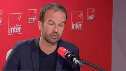 Manuel Bompard, député européen La France Insoumise, le 2 mai 2022 sur France Inter. (CAPTURE ECRAN / FRANCE INTER)