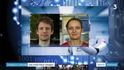 Ces deux personnes existent et l'un d'eux contrôle le visage de l'autre grâce à l'intelligence artificielle (France 3)