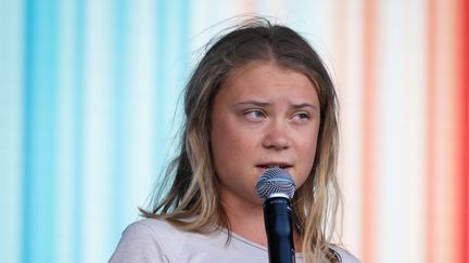 La militante écologiste suédoise Greta Thunberg lors du festival de Glastonbury (Royaume-Uni), le 25 juin 2022. (SHUTTERSTOCK / SIPA)