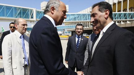  (Laurent Fabius avec le ministre irakien des Affaires étrangères Nizar al-Khairallah © REUTERS / Thaier al-Sudani)