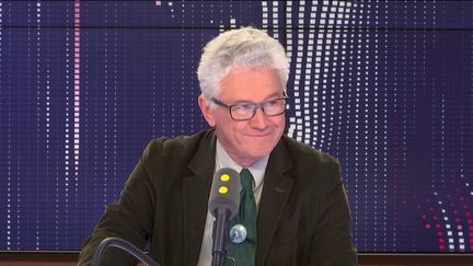 Hervé Juvin, candidat du Rassemblement national pour les élections européennes, le 28 février 2019. (RADIO FRANCE / FRANCEINFO)