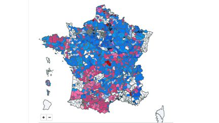 Les résultats canton par canton du premier tour des élections départementales, le 20 juin 2021. (FRANCEINFO)