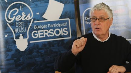 Philippe Martin, le président du conseil départemental du Gers, le 11 février 2019 lors d'une conférence de presse&nbsp;à Auch.&nbsp; (MAXPPP)