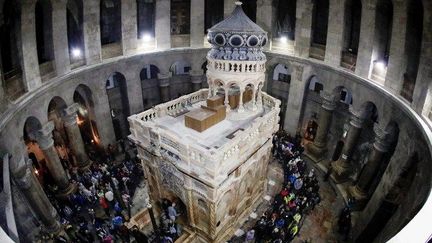 Le tombeau du Christ restauré (mars 2017)
 (THOMAS COEX / AFP)