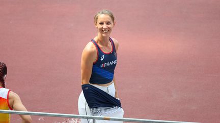 La présidente du comité paralympique et sportif français,&nbsp;Marie-Amélie Le Fur, a accroché l'argent pour ces derniers Jeux paralympiques, à Tokyo, le 28 août 2021. (NGUYEN TUAN /  CPSF)