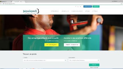 Capture d'écran de la page d'accueil du site jaipasleprofil.fr (CAPTURE D'ÉCRAN)