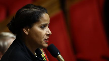 La députée mahoraise Estelle Youssouffa à l'Assemblée nationale, le 22 novembre 2022. (THOMAS SAMSON / AFP)