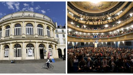 A droite l'opéra de Rennes et à gauche la salle Graslin de l'opéra de Nantes&nbsp; (MAXPPP)