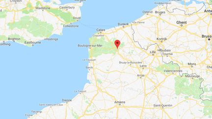 Le cadavre avait été découvert en mars 2019 à&nbsp;Helfaut, dans le Pas-de-Calais. (CAPTURE ECRAN GOOGLE MAPS)