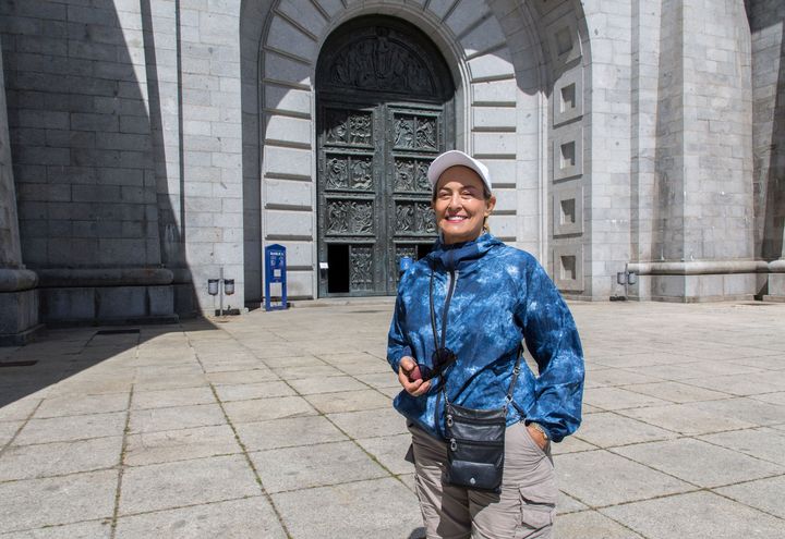 Rosa Maria, venue de République Dominicaine au&nbsp;Valle de los Caídos en Espagne, mercredi 5 juin 2019.&nbsp; (JULIETTE CAMPION / FRANCEINFO)