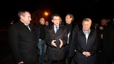 &nbsp; (Manuel Valls lors de son arrivée au meeting d'Audincourt © Maxppp)