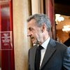 Nicolas Sarkozy à la cour d'appel de Paris pour la décision dans l'affaire des écoutes, le 17 mai 2023. (BERTRAND GUAY / AFP)