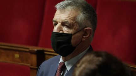 Jean Lassalle à l'Assemblée nationale à Paris, le 26 octobre 2021. (GEOFFROY VAN DER HASSELT / AFP)