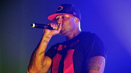 Le rappeur fran&ccedil;ais Booba en concert au Havre le 2 f&eacute;vrier 2011.&nbsp; (COLLOT / SIPA)