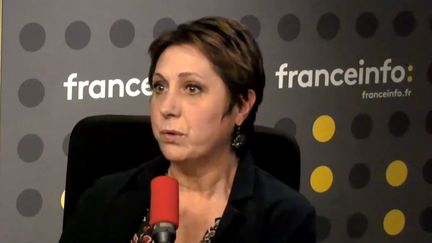 Bernadette Groison, la secrétaire générale de la FSU sur franceinfo jeudi. (RADIO FRANCE)