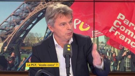 Fabien Roussel, invité du "19h20 politique", lundi 26 novembre 2018. (FRANCEINFO / RADIOFRANCE)