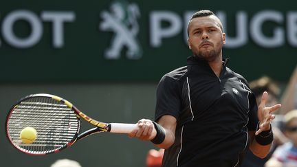 Jo-Wilfried Tsonga, le 24 mai 2015 &agrave; Roland Garros.&nbsp; (MIGUEL MEDINA / AFP)