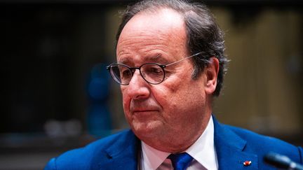 François Hollande s'exprime lors d'une commission d'enquête de l'Assemblée nationale, à Paris, le 16 mars 2023. (AMAURY CORNU / HANS LUCAS / AFP)