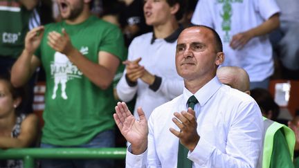 Le président Frédéric Forte de Limoges lors de la finale de Pro A contre Strasbourg. (PASCAL LACHENAUD / AFP)