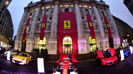 La bourse de Milan était aux couleurs de Ferrari (GIUSEPPE CACACE / AFP)