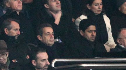 &nbsp; (Nicolas Sarkozy s'est rendu au Parc des Princes le soir du second tour des régionales © MaxPPP)