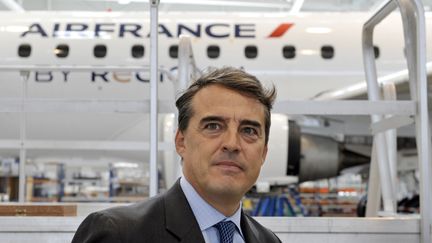 Le PDG d'Air France le 22 juin 2012 &agrave; Clermont-Ferrand (Puy-de-D&ocirc;me), lors de l'inauguration d'un centre de maintenance. (THIERRY ZOCCOLAN / AFP)