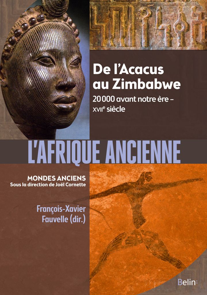 Couverture du livre "L'Afrique ancienne" (De l'Acacus au Zimbabwe, 20 000 avant notre ère - XVIIe siècle), dirigé par François-Xavier Fauvelle, éditions Belin (Couverture du livre "L'Afrique ancienne")