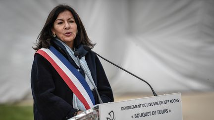 Anne Hidalgo, le 4 octobre 2019. (STEPHANE DE SAKUTIN / AFP)