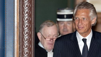 Dominique de Villepin au proècès Cleartstream, le 07 octobre 2009 (AFP/MARTIN BUREAU)