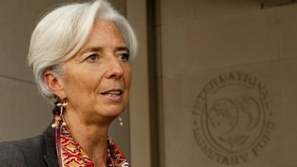 Christine Lagarde devant le siège du FMI à Washington (23 juin 2011) (AFP / Jim Watson)