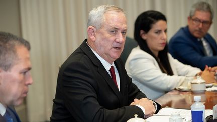 Le ministre israélien de la Défense Benny Gantz à Washington (Etats-Unis) le 3 juin 2021. (SAUL LOEB / AFP)