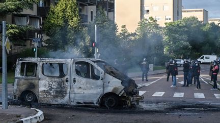 Le quartier des Grésilles à Dijon, après des violences entre communautés tchétchènes et maghrébines, le 15 juin 2020. (PHILIPPE DESMAZES / AFP)