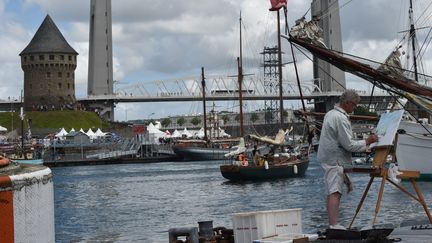 Les fêtes maritimes de Brest (Finistère) ont ouvert leurs portes, mercredi 13 juillet 2016.&nbsp; (MAXPPP)