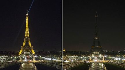 &nbsp; (La Tour Eiffel éteinte lors de l'opération "Une heure pour la planète" en 2014 © Maxppp)