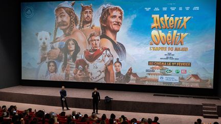 29 janvier 2023. Avant-première du film "Astérix et Obélix, L'empire du Milieu", en présence du realisateur et acteur Guillaume Canet, au Ciné Dôme d'Aubière, en Auvergne. (RICHARD BRUNEL / MAXPPP)