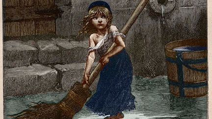 "Cosette", gravure du XIXe siècle pour&nbsp;" Les Misérables" de Victor Hugo. (Illustration) (STEFANO BIANCHETTI / CORBIS HISTORICAL VIA GETTY IMAGES)