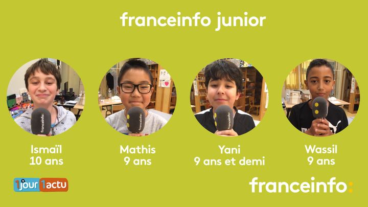 franceinfo junior, une émission en partenariat avec le magazine d'actualités pour enfants, 1jour1actu et 1jour1actu.com.&nbsp; (FRANCEINFO / RADIOFRANCE)