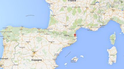 Sept personnes sont mortes – dont cinq Français – et une autre a été grièvement blessée, lors d'une collision entre deux véhicules sur une route nationale, à hauteur de Pont de Molins (Espagne), samedi 2 avril 2016. (GOOGLE MAPS)