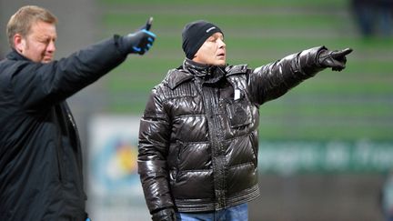 Frédéric Petereyns (l'adjoint) et Patrice Garande, le coach de Caen