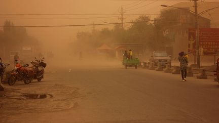 Tempête de sable dans le nord-ouest de la Chine