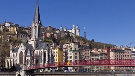 Le Vieux Lyon surplombé par la basilique de Fourvière : deux joyaux lyonnais.
 (Jacques Pierre/Hemis.fr)