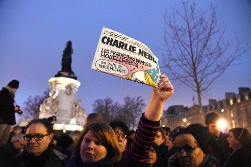 Hommage à Charlie Hebdo Place de la République, Paris
 (Dominique Faget / AFP)